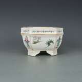 Qing Dynasty Pastel painting Character painting flower pot - фото 5