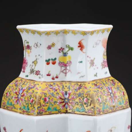 Qing Dynasty Qianlong pastels Fushou pattern double bottle - Foto 2