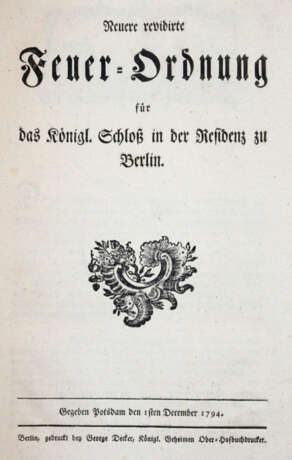 Feuer- und Brand-Verordnungen. - photo 1