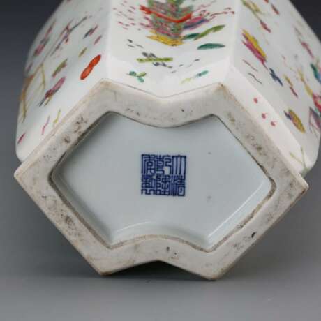 Qing Dynasty Qianlong pastels Fushou pattern double bottle - Foto 9