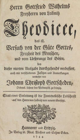 Leibniz, G.W. - photo 2 Leibniz, G.W. - photo 2