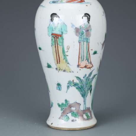 Qing Dynasty Colorful figure painting Olive bottle - photo 2