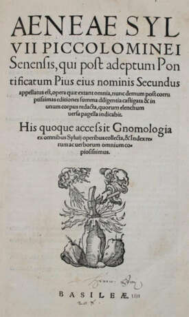 Piccolomini, Aeneas Sylvius (Papst Pius II.). - photo 1 Piccolomini, Aeneas Sylvius (Papst Pius II.). - photo 1