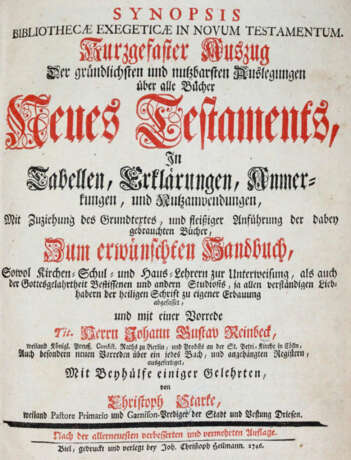 Starke, Ch. u.J.G.Reinbeck. - photo 1 Starke, Ch. u.J.G.Reinbeck. - photo 1