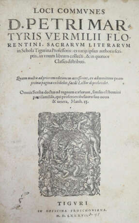 Vermigli, P.M. - photo 1 Vermigli, P.M. - photo 1