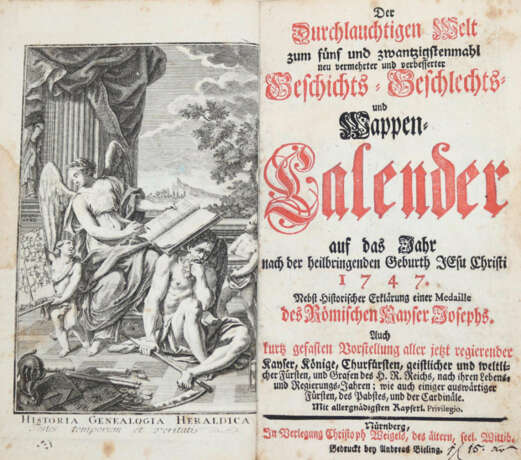 Geschichts- Geschlechts- und Wappen-Calender, - photo 3