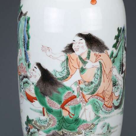 Qing Dynasty Multicolored mythology figure vase - photo 2