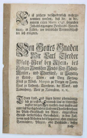 Churfürstlich Pfalz Bey Rhein, - photo 2 Churfürstlich Pfalz Bey Rhein, - photo 2