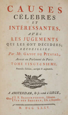 Pitaval, F.G.de. - photo 1 Pitaval, F.G.de. - photo 1
