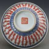 Qing Dynasty pastel double happiness porcelain bowl - фото 11