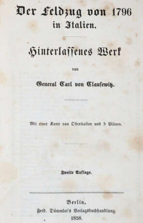 Clausewitz, C.v. - Foto 1 Clausewitz, C.v. - Foto 1