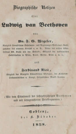 Wegeler, F.G. u. F.Ries. - фото 1