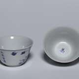 A pair of Ming Dynasty blue and white porcelain cups - Foto 5
