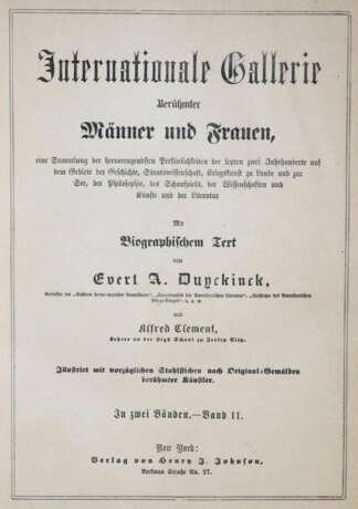 Duyckinck, E.A. u. A.Clement. - photo 1 Duyckinck, E.A. u. A.Clement. - photo 1