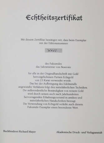 Sakramentar von Beauvais, Das. - photo 2 Sakramentar von Beauvais, Das. - photo 2