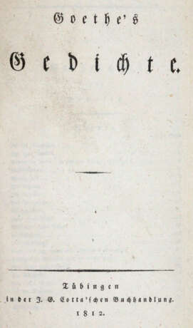 Goethe, (J.W.v.). - Foto 1