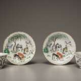 China 20th Century a pair of pink horse painting cup - Foto 2