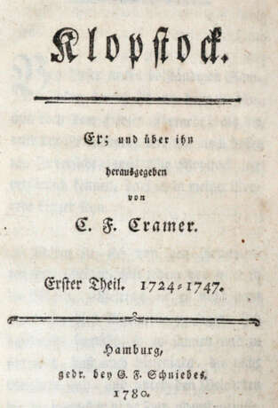 Cramer, C.F. (Hrsg.). - фото 1 Cramer, C.F. (Hrsg.). - фото 1