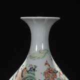 Colorful glaze Beijing opera characters porcelain bottle in the Qing Dynasty - фото 5