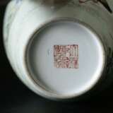 Qing Dynasty Qianlong pastels glaze geese reed ornamental bottle - фото 9