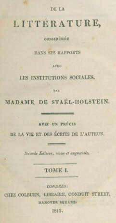 Stael-Holstein, (A.L.G.de). - photo 1 Stael-Holstein, (A.L.G.de). - photo 1
