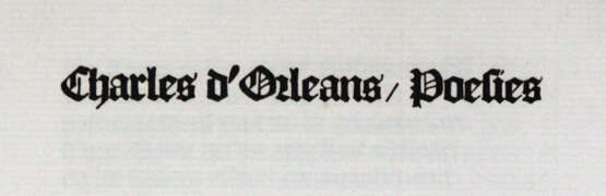 Charles d'Orleans. - фото 1