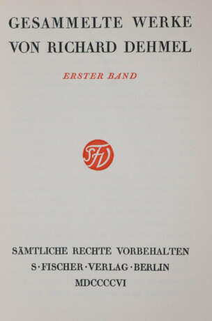 Dehmel, R. - photo 1 Dehmel, R. - photo 1