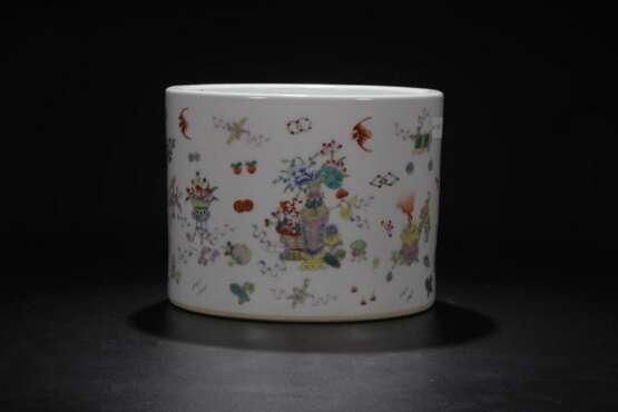 Late Qing Dynasty pastel glaze pen container - фото 3