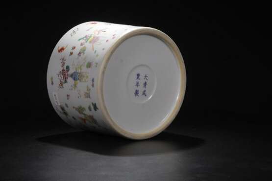 Late Qing Dynasty pastel glaze pen container - Foto 6