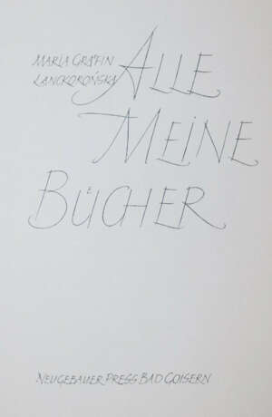 Lanckoronska, M. Gräfin. - photo 1