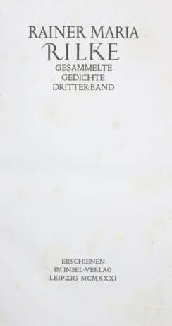 Rilke, R.M. - Foto 2 Rilke, R.M. - Foto 2