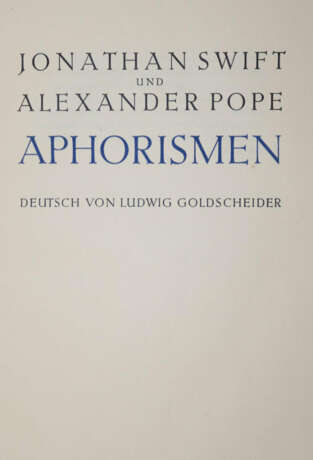 Swift, J. u. A.Pope. - фото 1 Swift, J. u. A.Pope. - фото 1