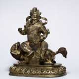 Qing Dynasty Copper gilt God of wealth Sitting image - фото 4
