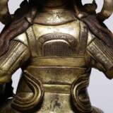 Qing Dynasty Copper gilt God of wealth Sitting image - фото 7