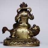 Qing Dynasty Copper gilt God of wealth Sitting image - фото 8