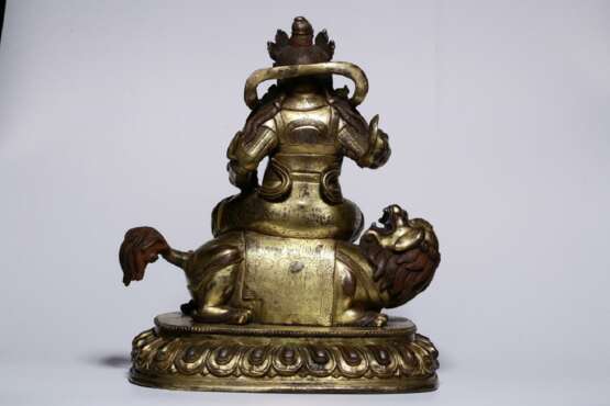 Qing Dynasty Copper gilt God of wealth Sitting image - фото 8