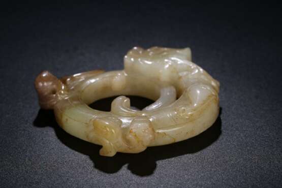 Hetian White jade Carving Dragon Jade ornament - Foto 6