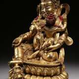 Qing Dynasty Copper gilt God of wealth Buddha statue - фото 3