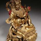 Qing Dynasty Copper gilt God of wealth Buddha statue - фото 6