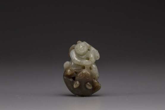 China 19th century three item Carving jade article - фото 5