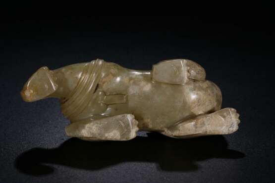 Han Dynasty Hetian jade God beast sculpture - Foto 8