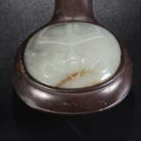 Qing Dynasty Redwood Setting White jade RUYI Decoration - photo 6