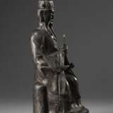 China Ming Dynasty bronze Carved scholar - Foto 3
