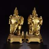 A Pair of copper gilt elephants in the Qing Dynasty - фото 2