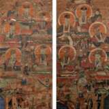 a pair China Qing Dynasty Taoism Figure painting - фото 1