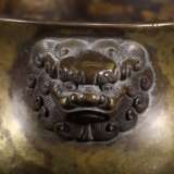 Qing dynasty copper lion ear incense burner - фото 3