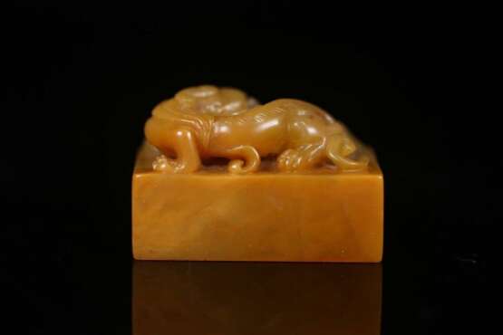 Qing Dynasty Tian Huang jade Carving Dragon seal - Foto 2