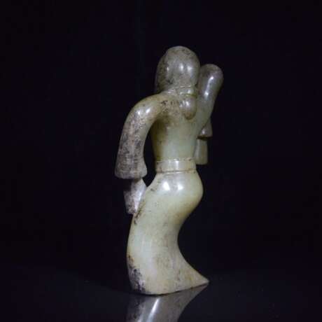 Warring States Hetian jade dancing girl sculpture - Foto 4