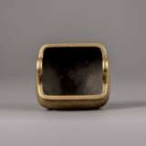 A Chinese gilt bronze rectangular censer - фото 6