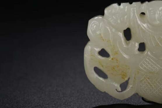 Qing Dynasty Hetian jade Carving Pendant - Foto 9
